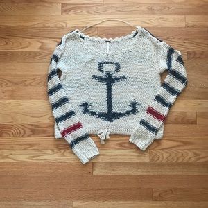 Free People knit crop sweater